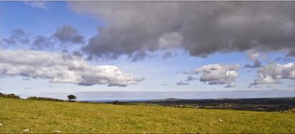 view from carn marth towards st agnes beacon